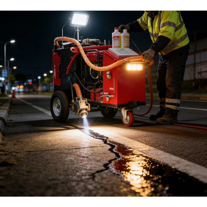Road Crack Sealing Machine - Mesin Penyegel Retak Jalan Efisiensi Tinggi