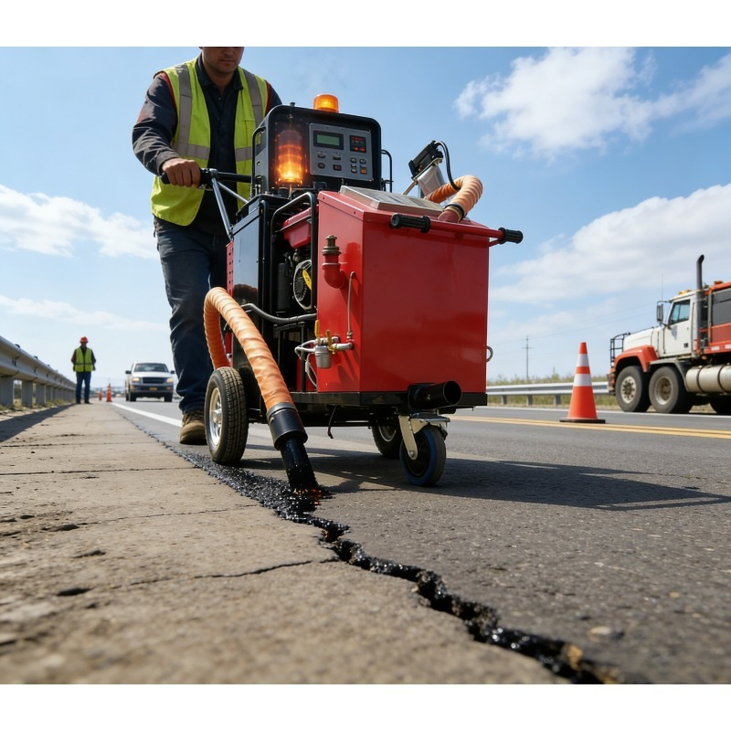 Mesin Penambal Retak Otomatis  - Road Crack Sealing Machine ulasan dan harga
