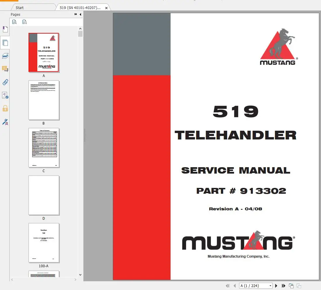 AutoDVD Mustang Mesin Alat Ber - Heavy Equipment Manual ulasan dan harga